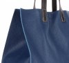Praktyczne Torebki Skórzane 2 w 1 Shopper z Listonoszką firmy Genuine Leather Granatowa